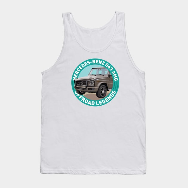 4x4 Offroad Legends: Mercedes-Benz G-klasse G63 AMG Tank Top by OFFROAD-DESIGNS